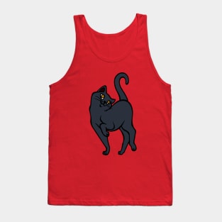 Begging for pettings--Black Cat Style Tank Top